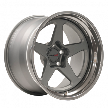 FF3C Open Lug finished with Titanium center Transparent Smoke Step Lip outer and optional Sleek Cap