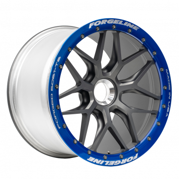 NW105 finished in Titanium with Illusion Smurf Metallic beadlock ring